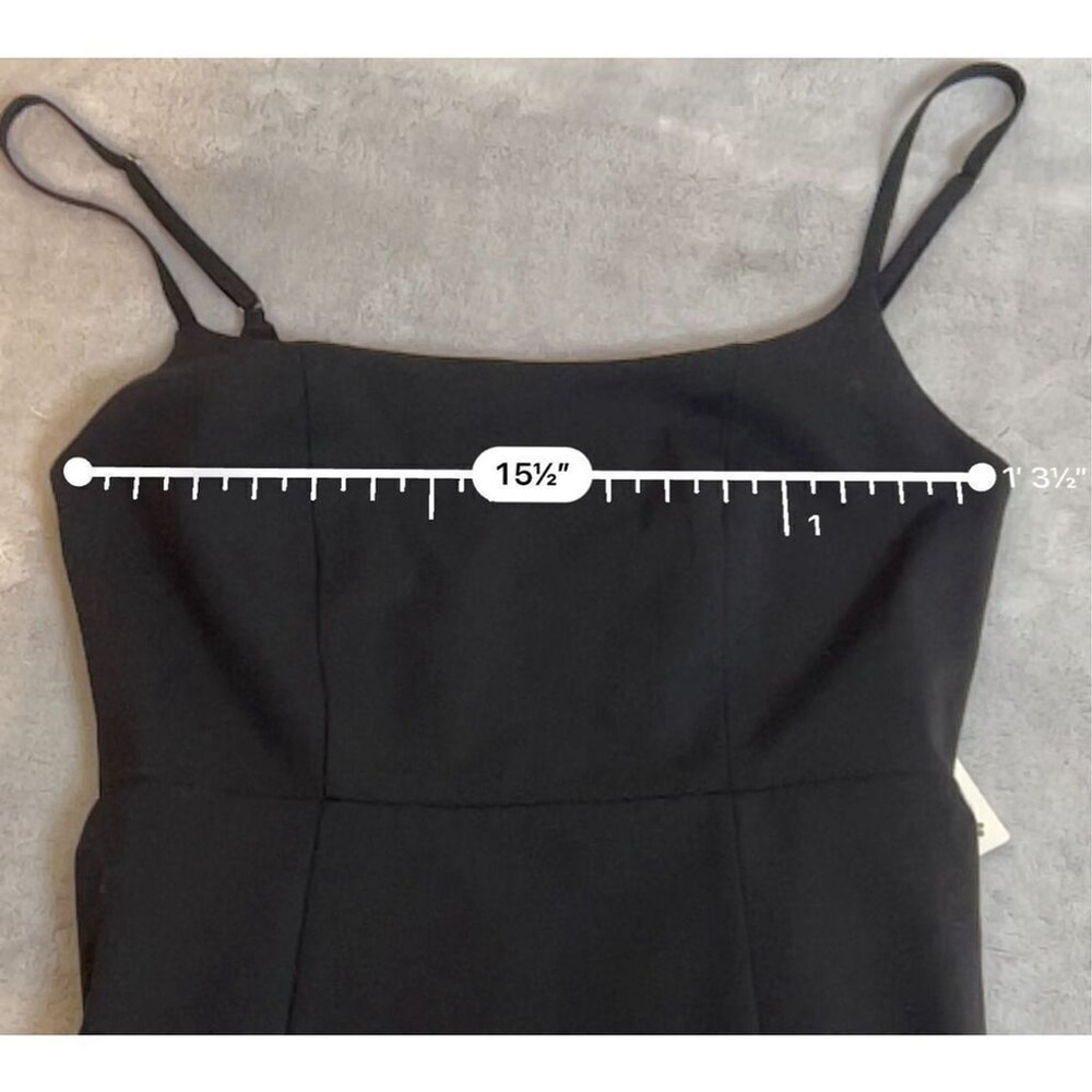 Anthropologie Chic Black Sexy Scoop-Neck Midi Party Dress 4 - Picture 10 of 11
